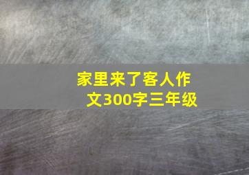 家里来了客人作文300字三年级