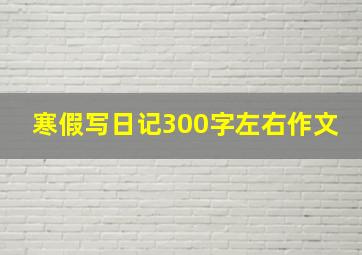 寒假写日记300字左右作文