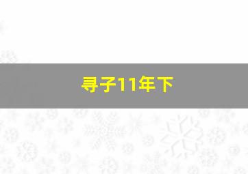 寻子11年下