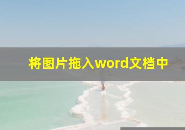 将图片拖入word文档中