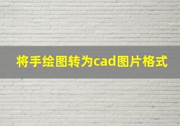 将手绘图转为cad图片格式