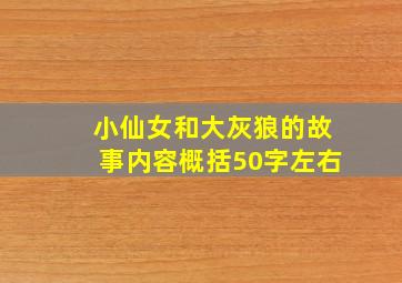 小仙女和大灰狼的故事内容概括50字左右