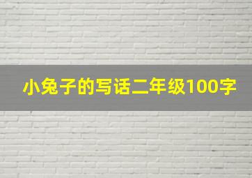 小兔子的写话二年级100字