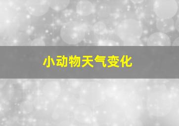 小动物天气变化