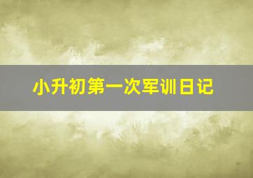 小升初第一次军训日记