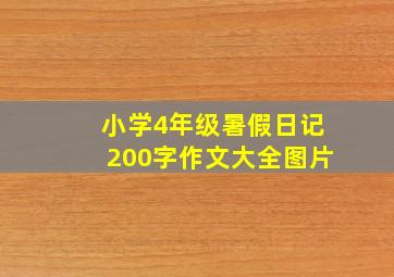 小学4年级暑假日记200字作文大全图片