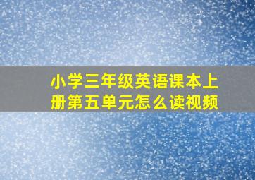 小学三年级英语课本上册第五单元怎么读视频