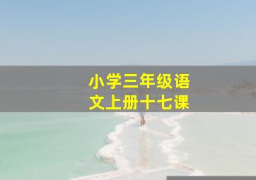 小学三年级语文上册十七课