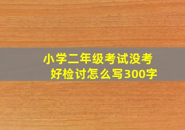 小学二年级考试没考好检讨怎么写300字