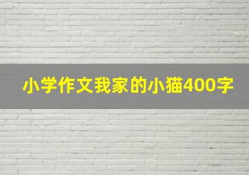 小学作文我家的小猫400字