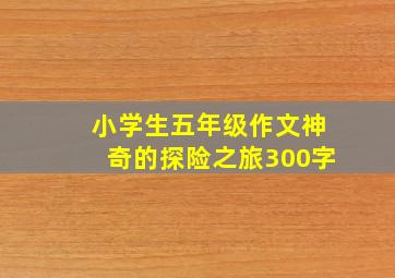 小学生五年级作文神奇的探险之旅300字