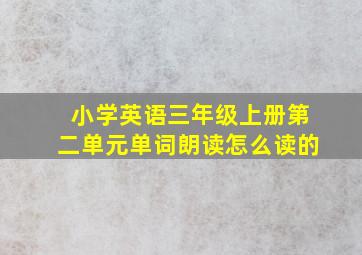 小学英语三年级上册第二单元单词朗读怎么读的