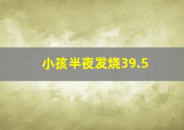 小孩半夜发烧39.5