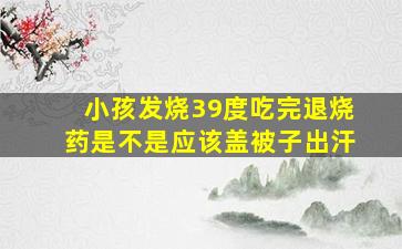 小孩发烧39度吃完退烧药是不是应该盖被子出汗