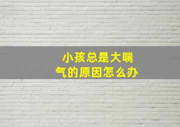 小孩总是大喘气的原因怎么办