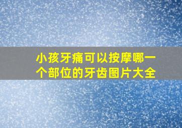 小孩牙痛可以按摩哪一个部位的牙齿图片大全