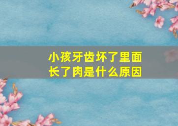 小孩牙齿坏了里面长了肉是什么原因