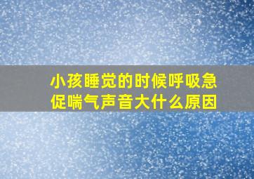 小孩睡觉的时候呼吸急促喘气声音大什么原因