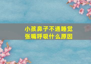 小孩鼻子不通睡觉张嘴呼吸什么原因