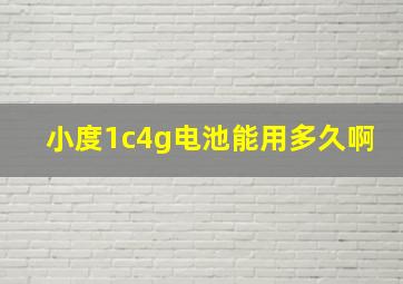 小度1c4g电池能用多久啊