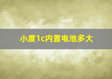 小度1c内置电池多大