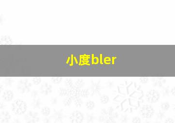 小度bler