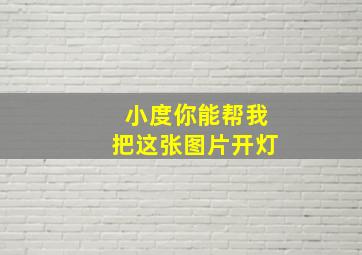 小度你能帮我把这张图片开灯