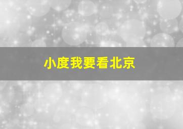 小度我要看北京