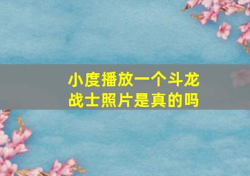 小度播放一个斗龙战士照片是真的吗