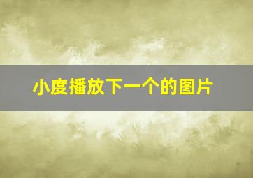 小度播放下一个的图片