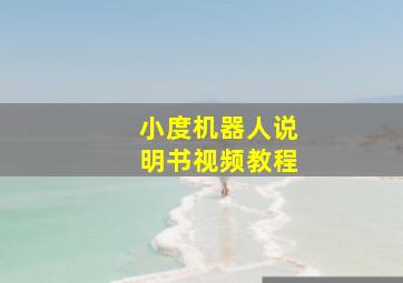 小度机器人说明书视频教程