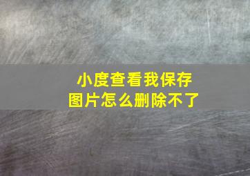 小度查看我保存图片怎么删除不了