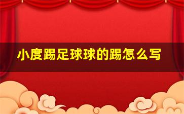 小度踢足球球的踢怎么写