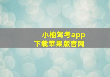 小柚驾考app下载苹果版官网