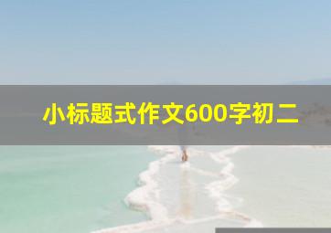 小标题式作文600字初二