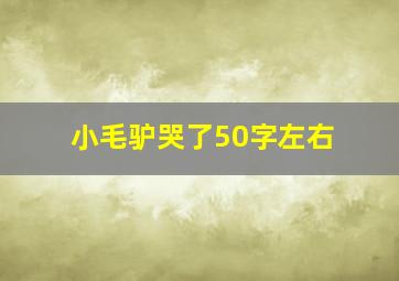 小毛驴哭了50字左右