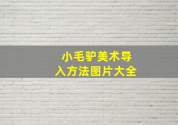 小毛驴美术导入方法图片大全