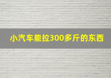 小汽车能拉300多斤的东西