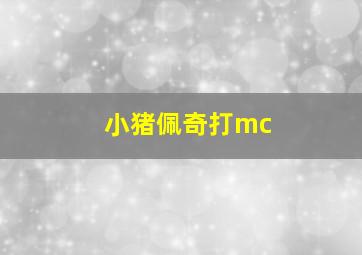 小猪佩奇打mc