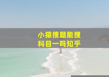 小猿搜题能搜科目一吗知乎