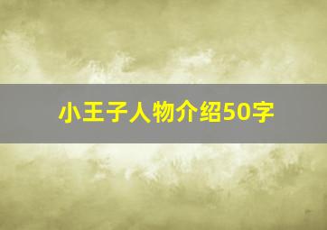 小王子人物介绍50字