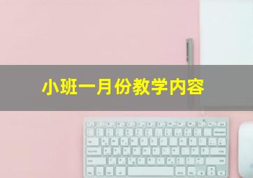 小班一月份教学内容