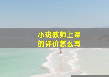 小班教师上课的评价怎么写