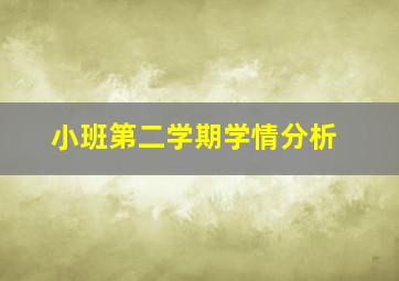 小班第二学期学情分析