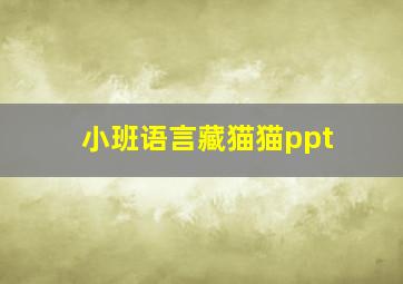 小班语言藏猫猫ppt