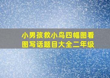 小男孩救小鸟四幅图看图写话题目大全二年级