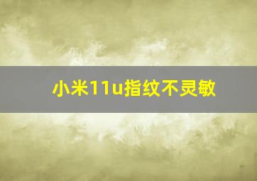 小米11u指纹不灵敏