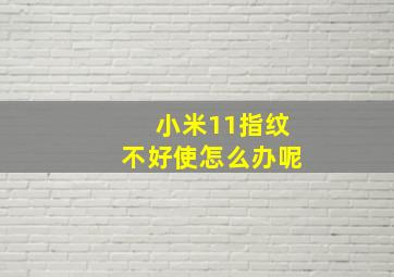 小米11指纹不好使怎么办呢