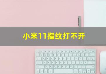 小米11指纹打不开