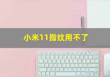 小米11指纹用不了